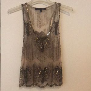 Beaded see through top